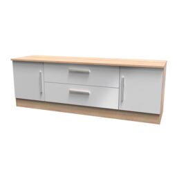 Ready Assembled 2 U Trent 2 Door 2 Drawer Superwide TV Unit (Ready Assembled) in Grey - thumbnail 3