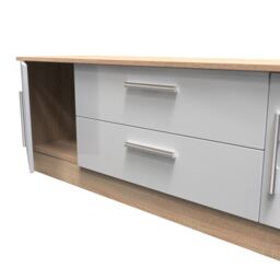 Ready Assembled 2 U Trent 2 Door 2 Drawer Superwide TV Unit (Ready Assembled) in Grey - thumbnail 6