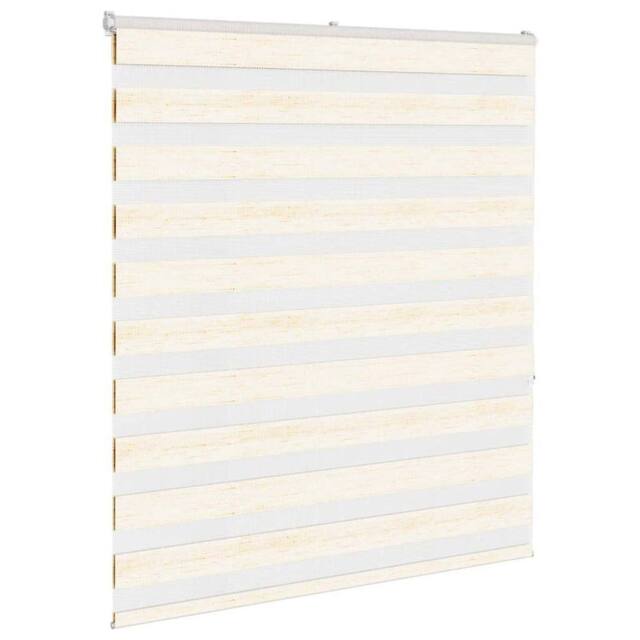 Berkfield Home Elegant Zebra Blind Marble Beige 130x150 cm Fabric Width 125.9 cm - image 1