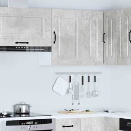 Berkfield Home Kitchen Wall Cabinet Kalmar Concrete Grey Engineered Wood - thumbnail 4