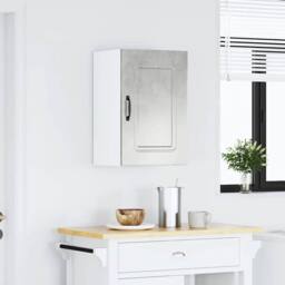 Berkfield Home Kitchen Wall Cabinet Kalmar Concrete Grey Engineered Wood - thumbnail 3