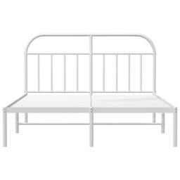 Berkfield Home Metal Bed Frame with Headboard White 183x213 cm - thumbnail 6