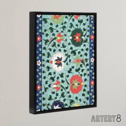 "Artery8 Owen Jones Vibrant Chinese Floral Pattern Framed Canvas Wall Art Print - Size: W12"" x H16""" - thumbnail 2