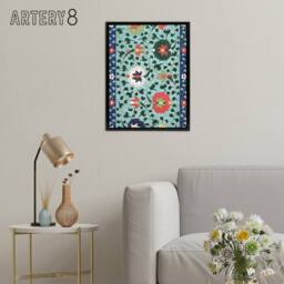 "Artery8 Owen Jones Vibrant Chinese Floral Pattern Framed Canvas Wall Art Print - Size: W12"" x H16""" - thumbnail 3