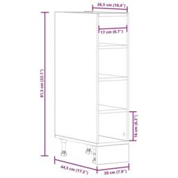 Berkfield Home Bottom Cabinet White 20x44, 5x81, 5 cm Engineered Wood - thumbnail 9
