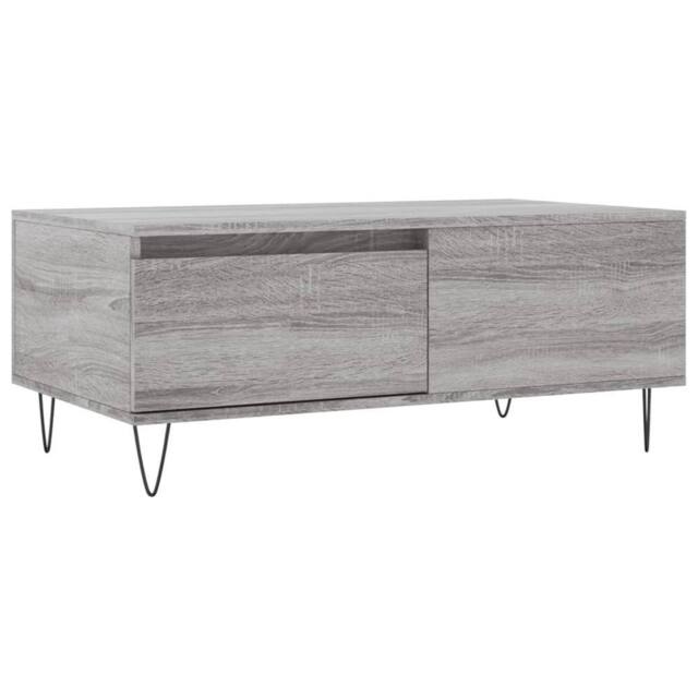Berkfield Home Coffee Table Grey Sonoma 90x50x36.5 cm Engineered Wood - image 1
