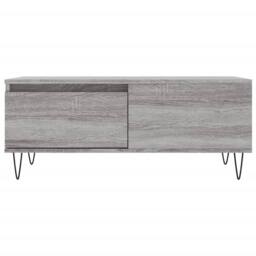 Berkfield Home Coffee Table Grey Sonoma 90x50x36.5 cm Engineered Wood - thumbnail 5
