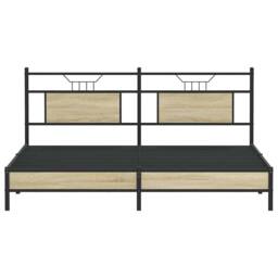 Berkfield Home Decorative Bed Frame without Mattress Sonoma Oak 160x200 cm Engin in Brown - thumbnail 6