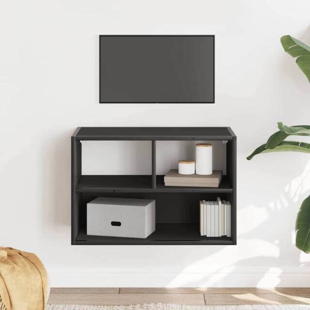 Berkfield Home TV Cabinet Black 60x31x39.5 cm Engineered Wood & Metal - image 1