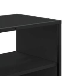 Berkfield Home TV Cabinet Black 60x31x39.5 cm Engineered Wood & Metal - thumbnail 8
