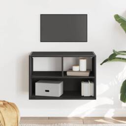 Berkfield Home TV Cabinet Black 60x31x39.5 cm Engineered Wood & Metal