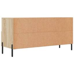 Berkfield Home TV Cabinet Sonoma Oak 102x36x50 cm Engineered Wood in Light Tan - Size: 102 x 36 x 50 cm - thumbnail 8