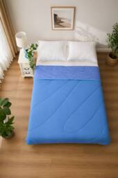 Dyzi Cooling Quilt Breathable Lightweight Summer Comforter Soft Hypo in Blue - Size: 150 cm x 200 cm - thumbnail 2