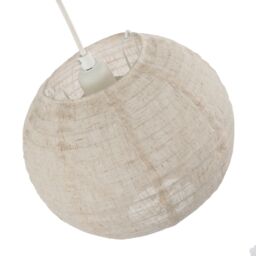 Happy Homewares Chic Natural Linen Fabric Oatmeal Spherical Pendant Lighting Shade in Taupe - Size: 12 inches - thumbnail 3