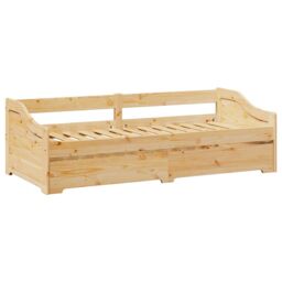 Berkfield Home Daybed with Trundle without Mattress IRUN 90x200 cm in Brown - thumbnail 5