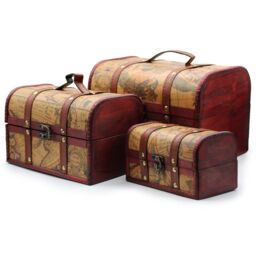 KDMD Old Map Chest - Set of 3 in Yellow - thumbnail 1