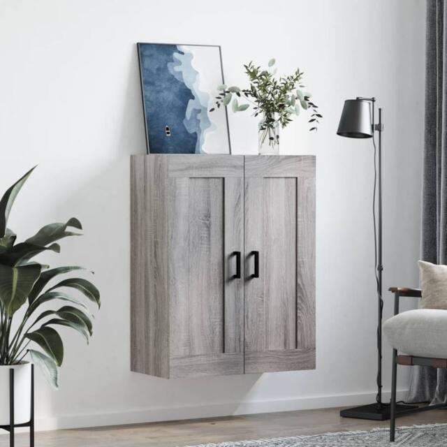 Berkfield Home Wall Mounted Cabinet Grey Sonoma 69.5x34x90 cm Engineered Wood - image 1
