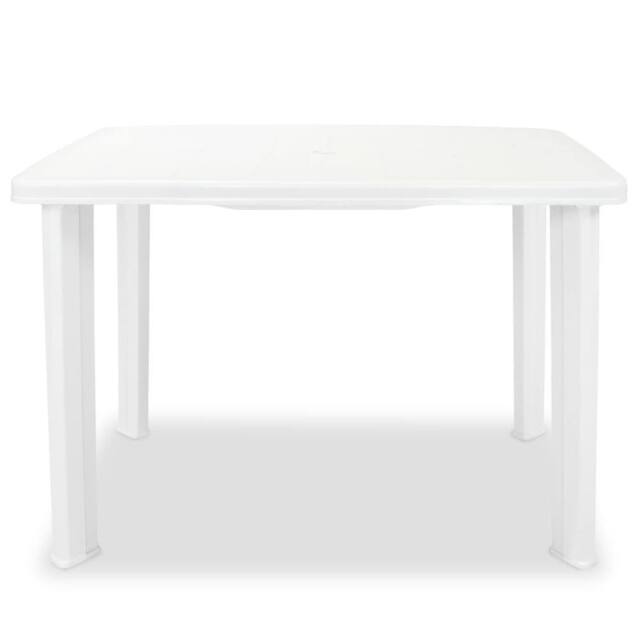 Berkfield Home Garden Table White 101x68x72 cm Plastic - Size: 101 x 68 x 72 cm - image 1