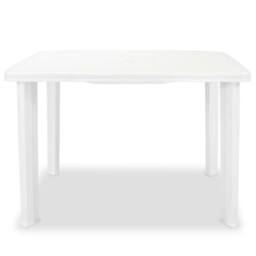 Berkfield Home Garden Table White 101x68x72 cm Plastic - Size: 101 x 68 x 72 cm