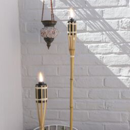 Harbour Housewares Bamboo Garden Fire Torches - Pack of 6 in Natural - thumbnail 7