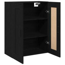 Berkfield Home Wall-Mounted Cabinet in Black Oak - 69.5x34x90 cm, Made from Engi - Size: 69.5x34x90 cm - thumbnail 2
