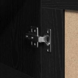 Berkfield Home Wall-Mounted Cabinet in Black Oak - 69.5x34x90 cm, Made from Engi - Size: 69.5x34x90 cm - thumbnail 4