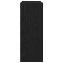 Berkfield Home Wall-Mounted Cabinet in Black Oak - 69.5x34x90 cm, Made from Engi - Size: 69.5x34x90 cm - thumbnail 3
