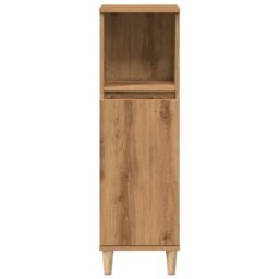 Berkfield Home Bathroom Cabinet Artisan Oak 30x30x100 cm Engineered Wood in Brown - Size: 30 x 30 x 100 cm - thumbnail 4