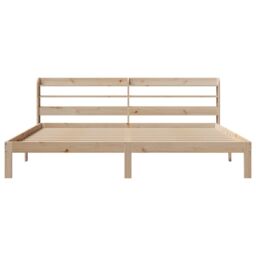 Berkfield Home Bed Frame with Headboard without Mattress 200x200 cm in Brown - thumbnail 4