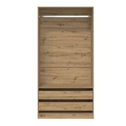 Berkfield Home Wardrobe Artisan Oak 100x50x200 cm Engineered Wood in Brown - Size: 100 x 50 x 200 cm - thumbnail 4