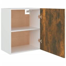 Berkfield Home Hanging Cabinet Smoked Oak 50x31x60 cm Engineered Wood in Brown - Size: 50 x 31 x 60 cm - thumbnail 6