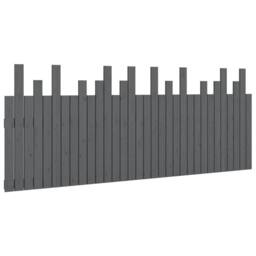 Berkfield Home Wall Headboard Grey 204x3x80 cm Solid Wood Pine - Size: 204 x 3 x 80 cm - thumbnail 1