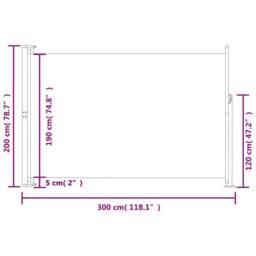 Berkfield Home Patio Retractable Side Awning 200x300 cm Grey - thumbnail 7