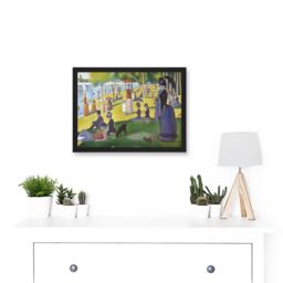 Artery8 Seurat Sunday Afternoon La Grande Jatte Painting Artwork Framed Wall Art Print A4 in Black - thumbnail 2