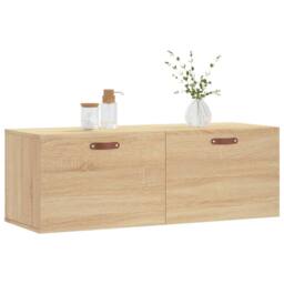 Berkfield Home Wall Cabinet Sonoma Oak 100x36.5x35 cm Engineered Wood in Brown - thumbnail 3