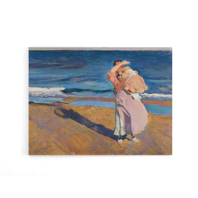 "Artery8 Sorolla Fisherwomen With Her Son Canvas Wall Art Print - Size: W18"" x H24""" - image 1