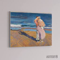 "Artery8 Sorolla Fisherwomen With Her Son Canvas Wall Art Print - Size: W18"" x H24""" - thumbnail 2