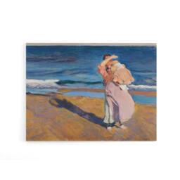 "Artery8 Sorolla Fisherwomen With Her Son Canvas Wall Art Print - Size: W18"" x H24""" - thumbnail 1