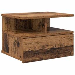Berkfield Home Floating Nightstand Old Wood 40x31x27 cm Engineered Wood in Brown - Size: 40 x 31 x 27 cm - thumbnail 1