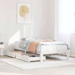 Berkfield Home Restful Bed Frame with Drawers without Mattress White 100x200 cm - thumbnail 2