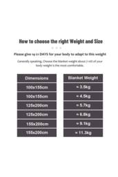 Living and Home Weighted Blanket for Adult Deep Sleep 155x200cm, 11.3 kg in Grey - Size: 155x200 cm - thumbnail 5