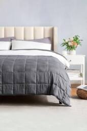 Living and Home Weighted Blanket for Adult Deep Sleep 155x200cm, 11.3 kg in Grey - Size: 155x200 cm - thumbnail 3