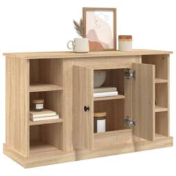 Berkfield Home Sideboard Sonoma Oak 100x35.5x60 cm Engineered Wood in Tan - thumbnail 5