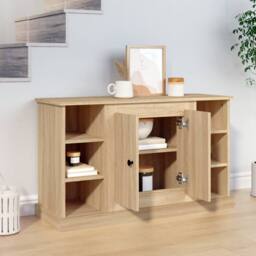 Berkfield Home Sideboard Sonoma Oak 100x35.5x60 cm Engineered Wood in Tan - thumbnail 3
