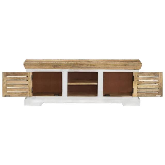 Berkfield Home TV Cabinet 110x30x40 cm Solid Wood Mango in Brown - Size: 110 x 30 x 40 cm - image 1