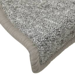 Berkfield Home Carpet Stair Treads 15 pcs Light Grey 56x17x3 cm - Size: Medium - thumbnail 7