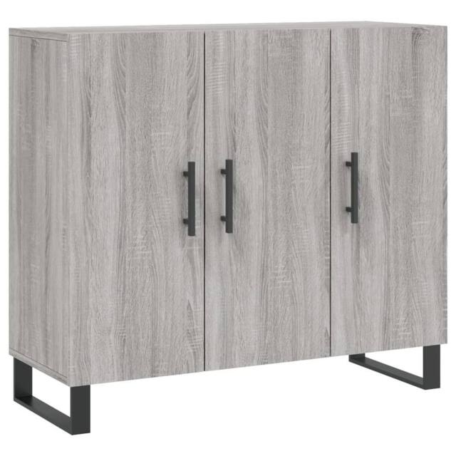 Berkfield Home Sideboard Grey Sonoma 90x34x80 cm Engineered Wood - Size: 90 x 34 x 80 cm - image 1