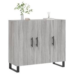 Berkfield Home Sideboard Grey Sonoma 90x34x80 cm Engineered Wood - Size: 90 x 34 x 80 cm - thumbnail 3
