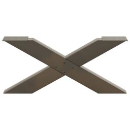 Berkfield Home Coffee Table Legs X-Shaped 2 pcs Natural Steel 70x(30-31) cm Steel in Brown - thumbnail 5