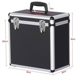 "KORVIXA DJ Flight Box 12"" Vinly Case in Black - Size: 100 cm x 100 cm" - thumbnail 2